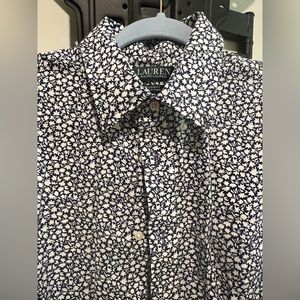 NWT Blue Ralph Lauren dress shirt with white flowers